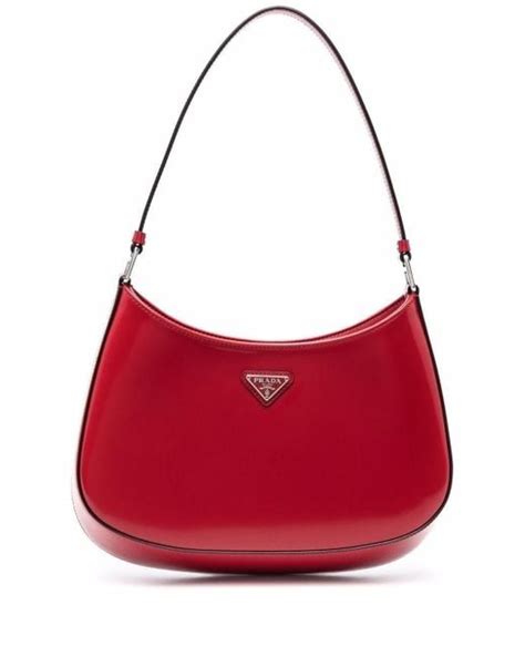 patent leather red prada bag|prada red leather shoulder bag.